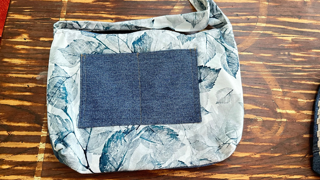 TATAWEA Handmade Crossbody Bag Denim/Blue Flower