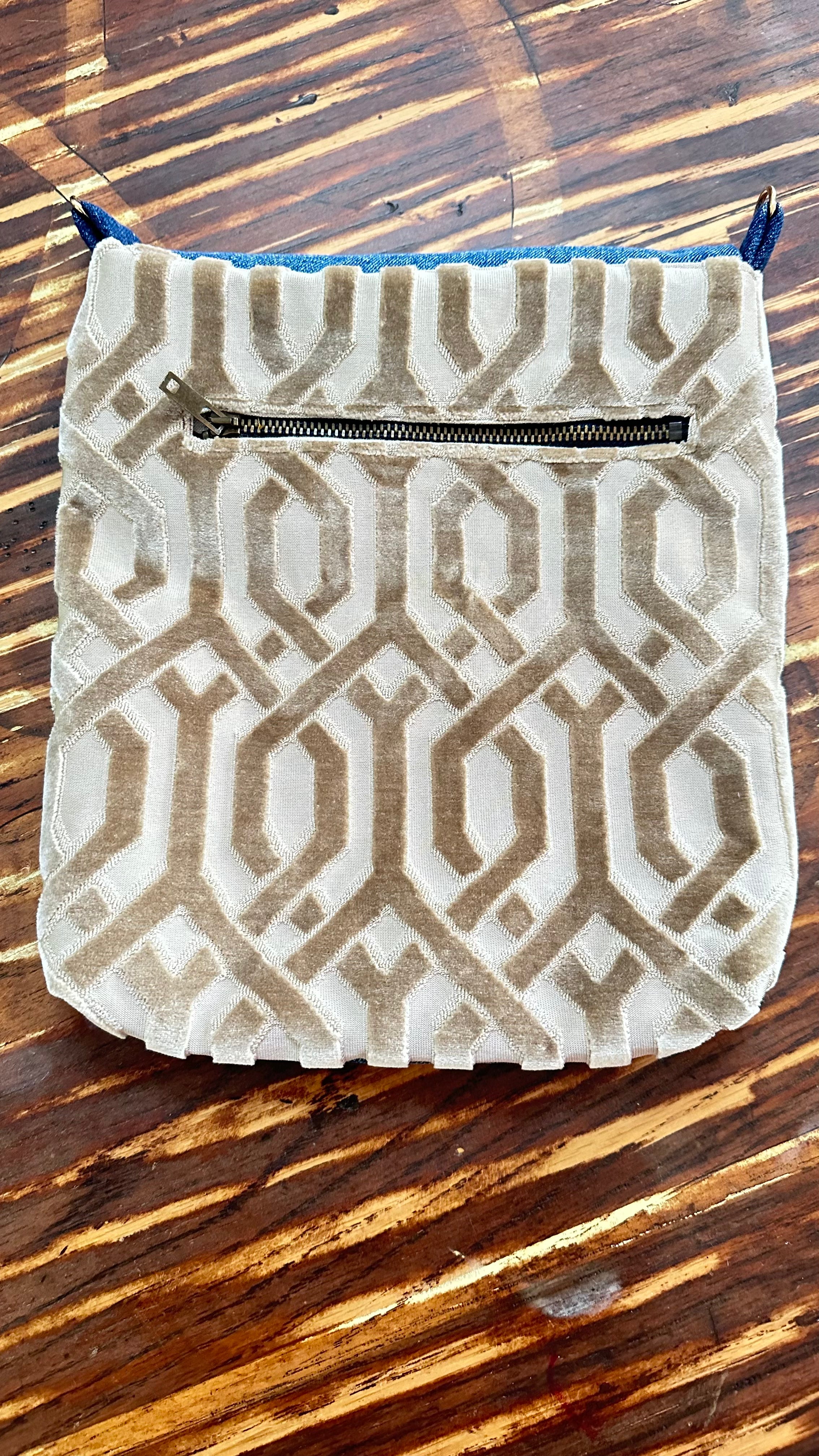 TATAWEA Handmade Crossbody Bag Denim/Geo